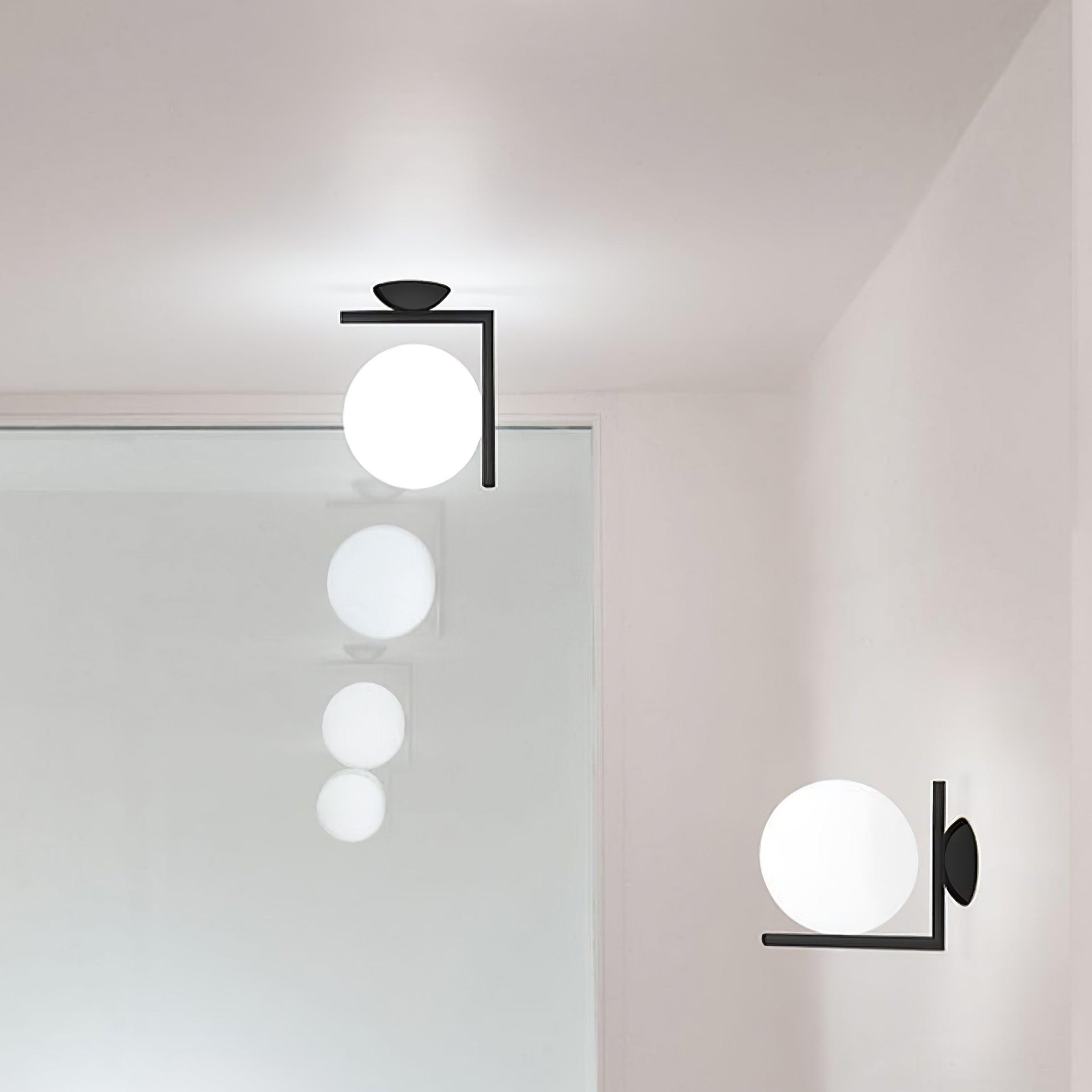 Blown Glass Opal Glass Wall Lamp - Letslighting