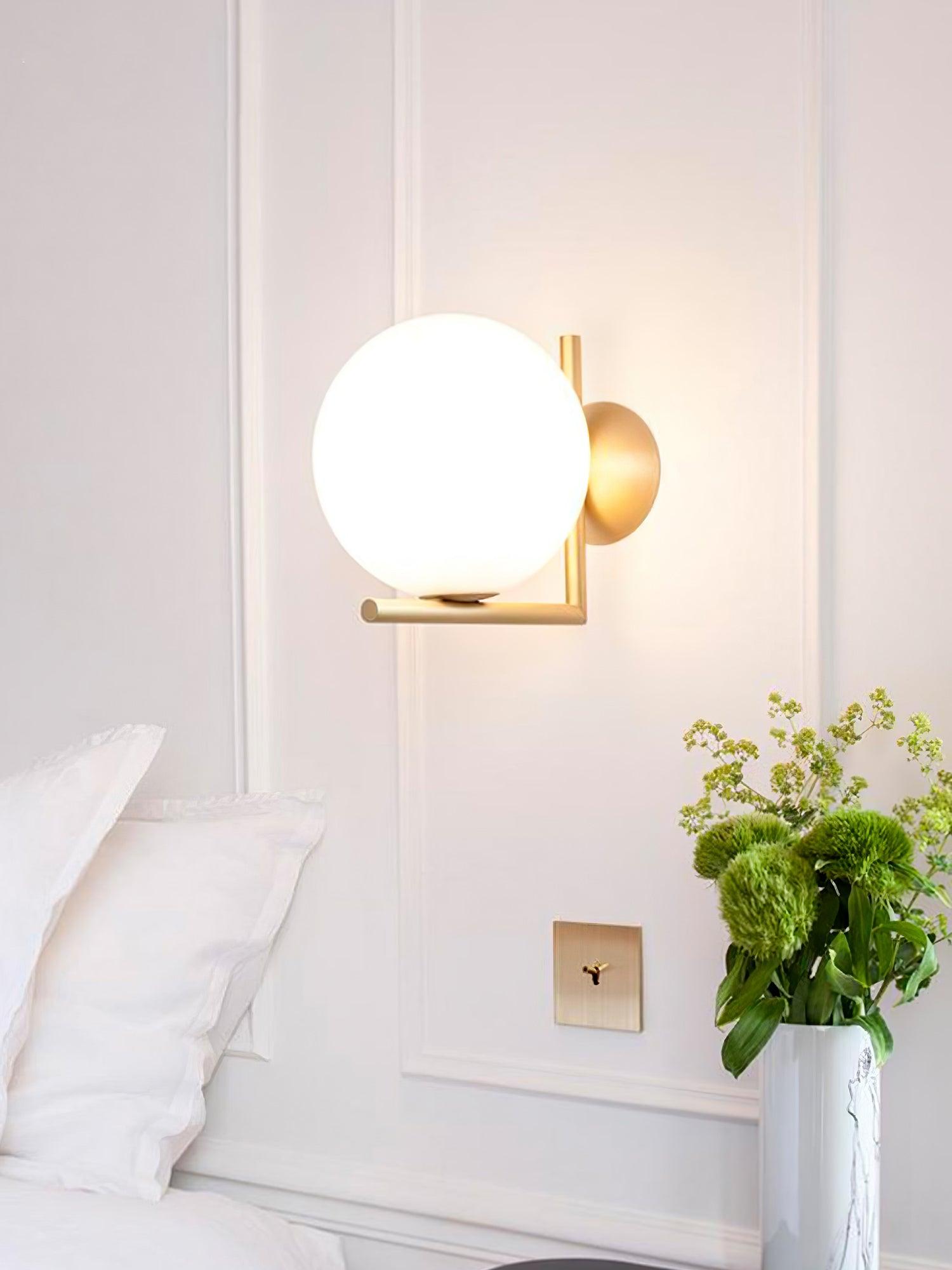 Blown Glass Opal Glass Wall Lamp - Letslighting