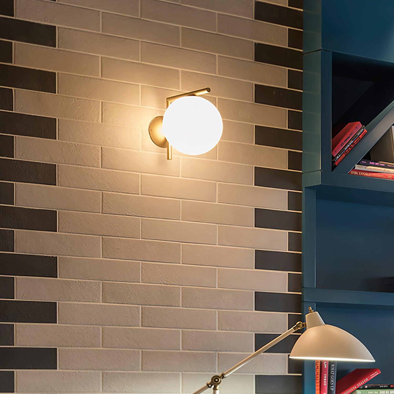 Blown Glass Opal Glass Wall Lamp - Letslighting