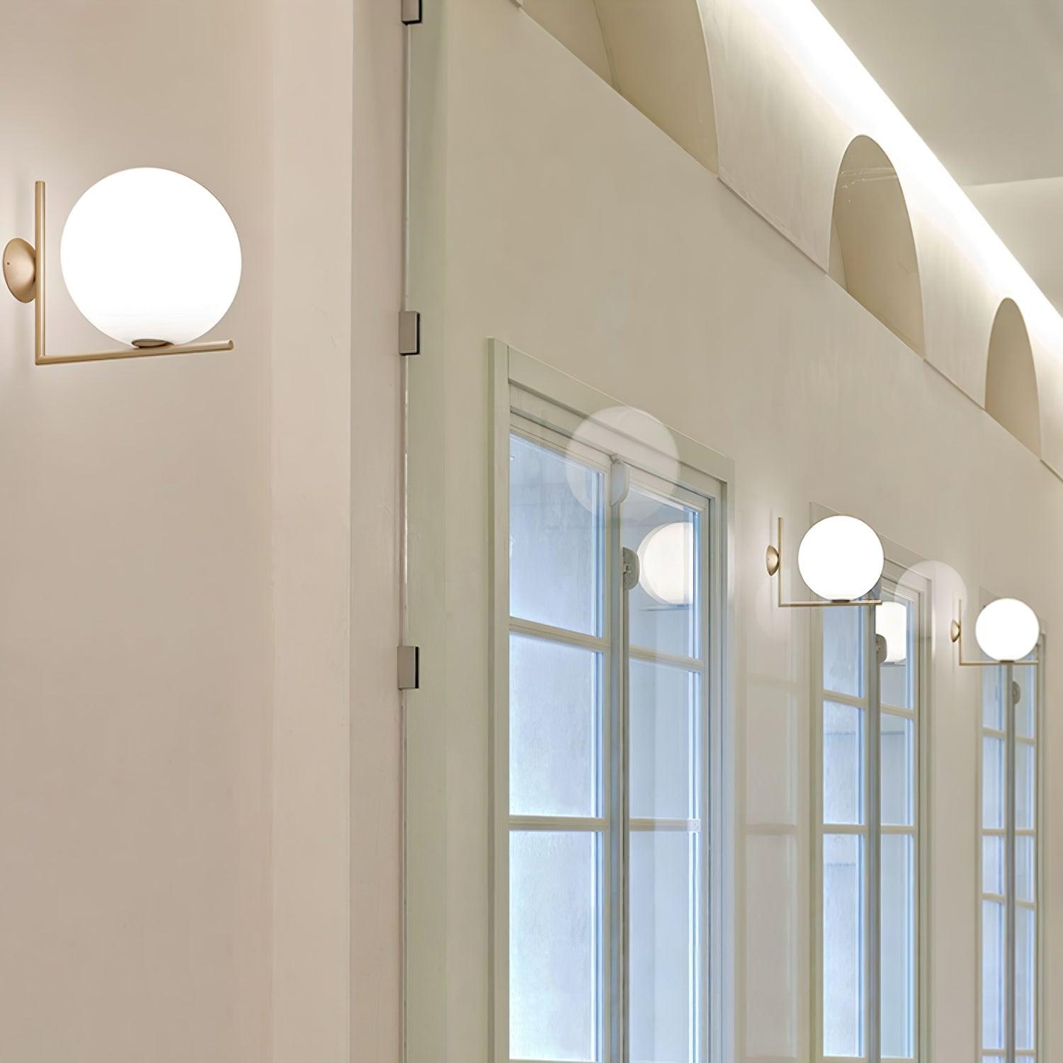 Blown Glass Opal Glass Wall Lamp - Letslighting