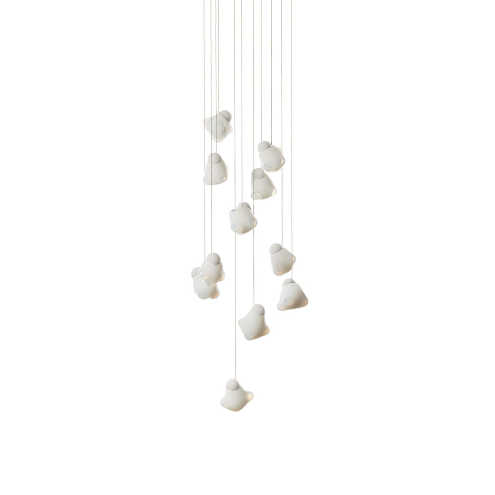 Vasilen Modern Minimalist Ice Pier Black Glass Pendant Lamp - Lamp Copper
