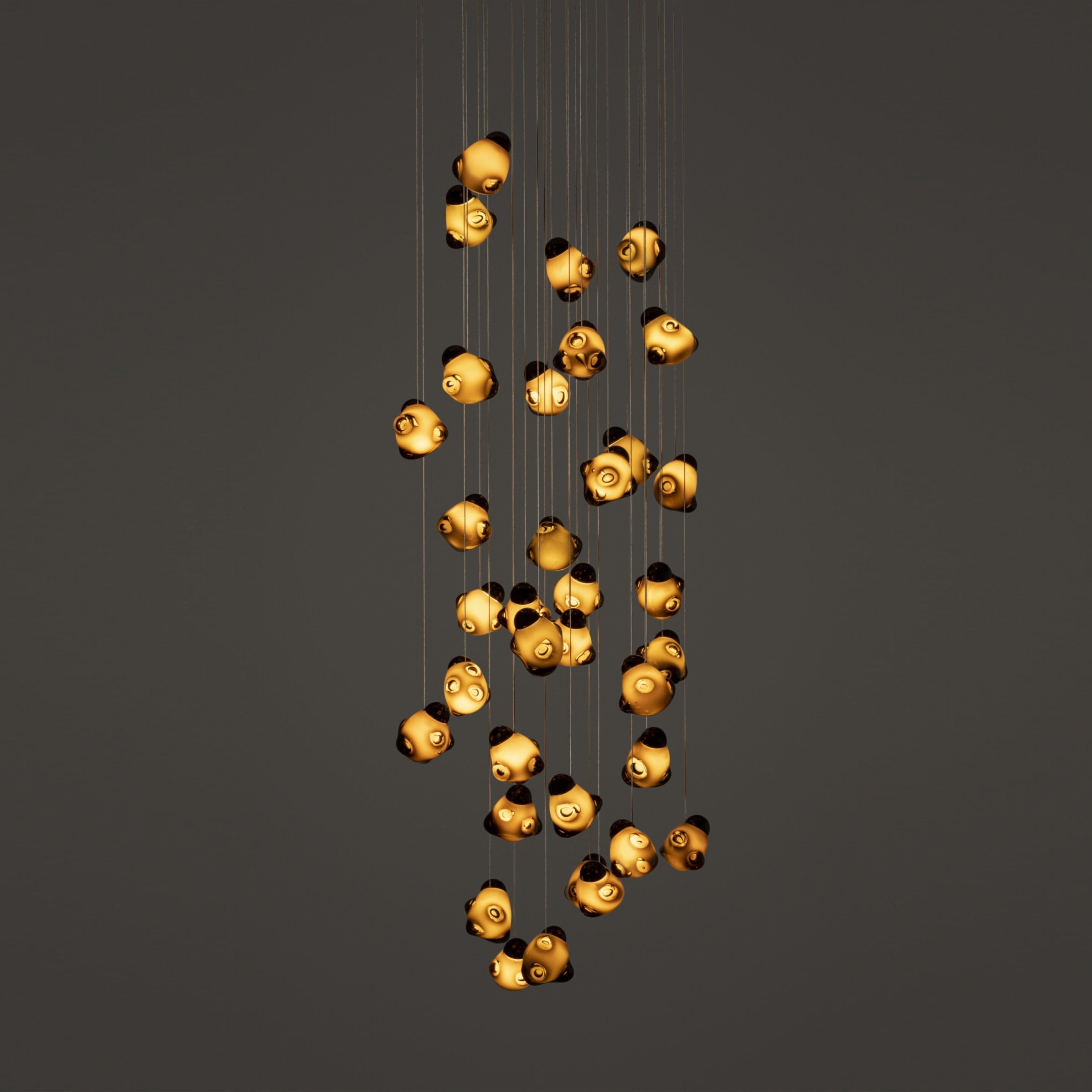 Vasilen Modern Minimalist Ice Pier Black Glass Pendant Lamp - Lamp Copper