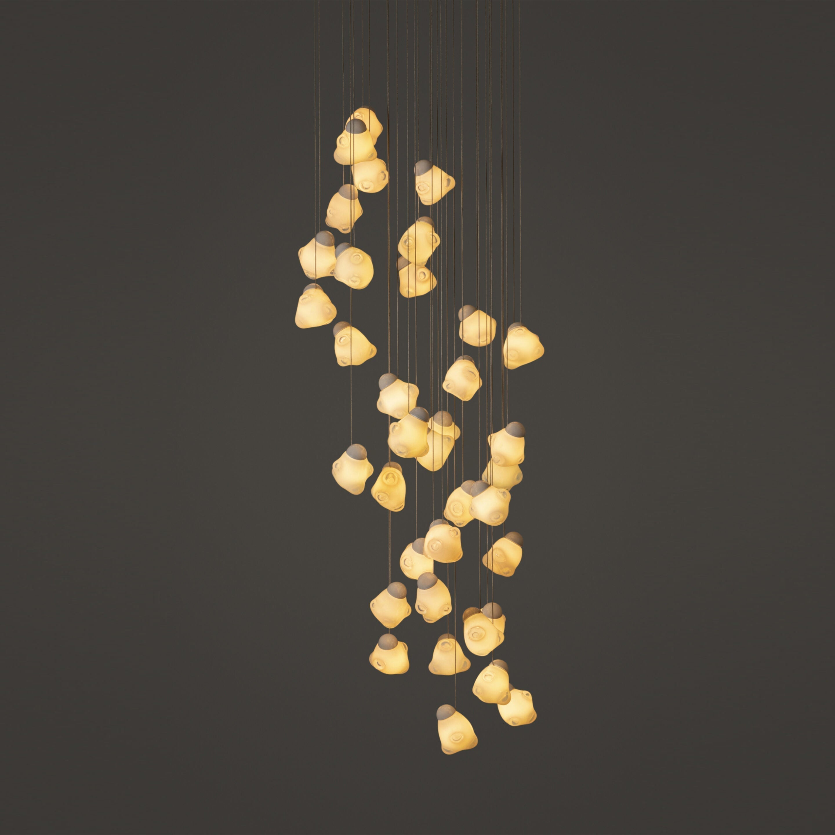 Vasilen Modern Minimalist Ice Pier Black Glass Pendant Lamp - Lamp Copper