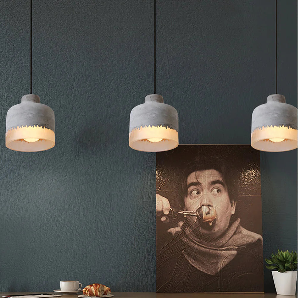 Avi Industrial LED Lámpara Colgante Cemento/Resina Bar Comedor