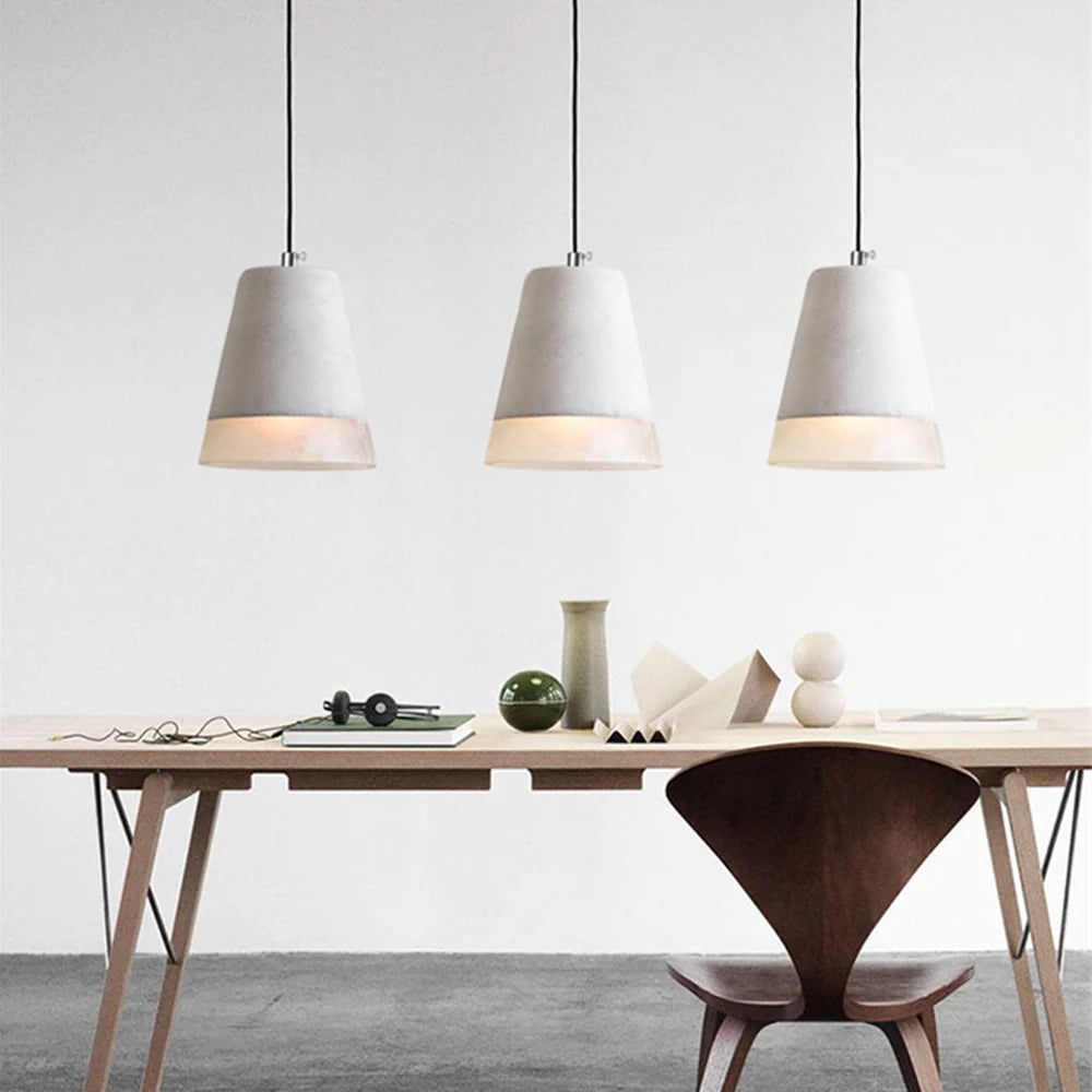 Avi Industrial LED Lámpara Colgante Cemento/Resina Bar Comedor