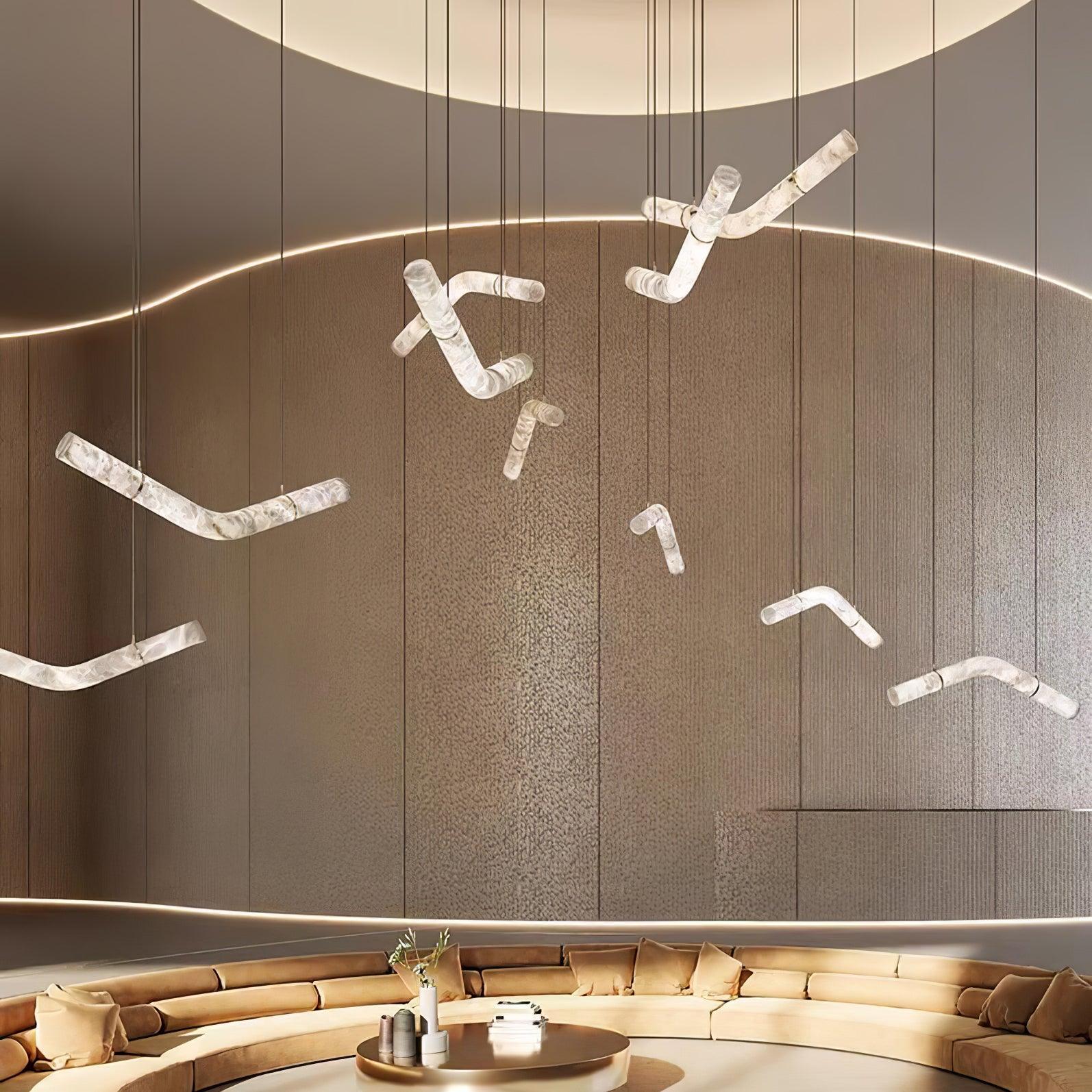 Luste Alabaster Closed-loop Pendant Light Chandelier - Letslighting