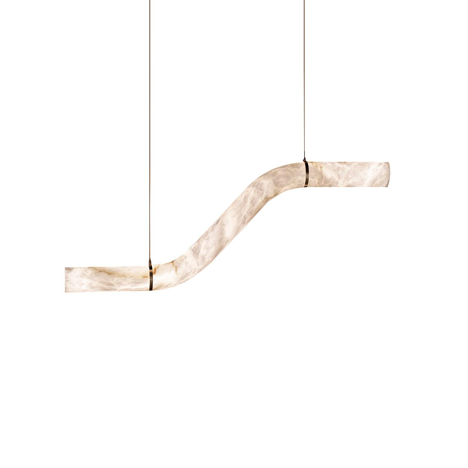 Utalyra Curved Alabaster Pendant Light - Letslighting