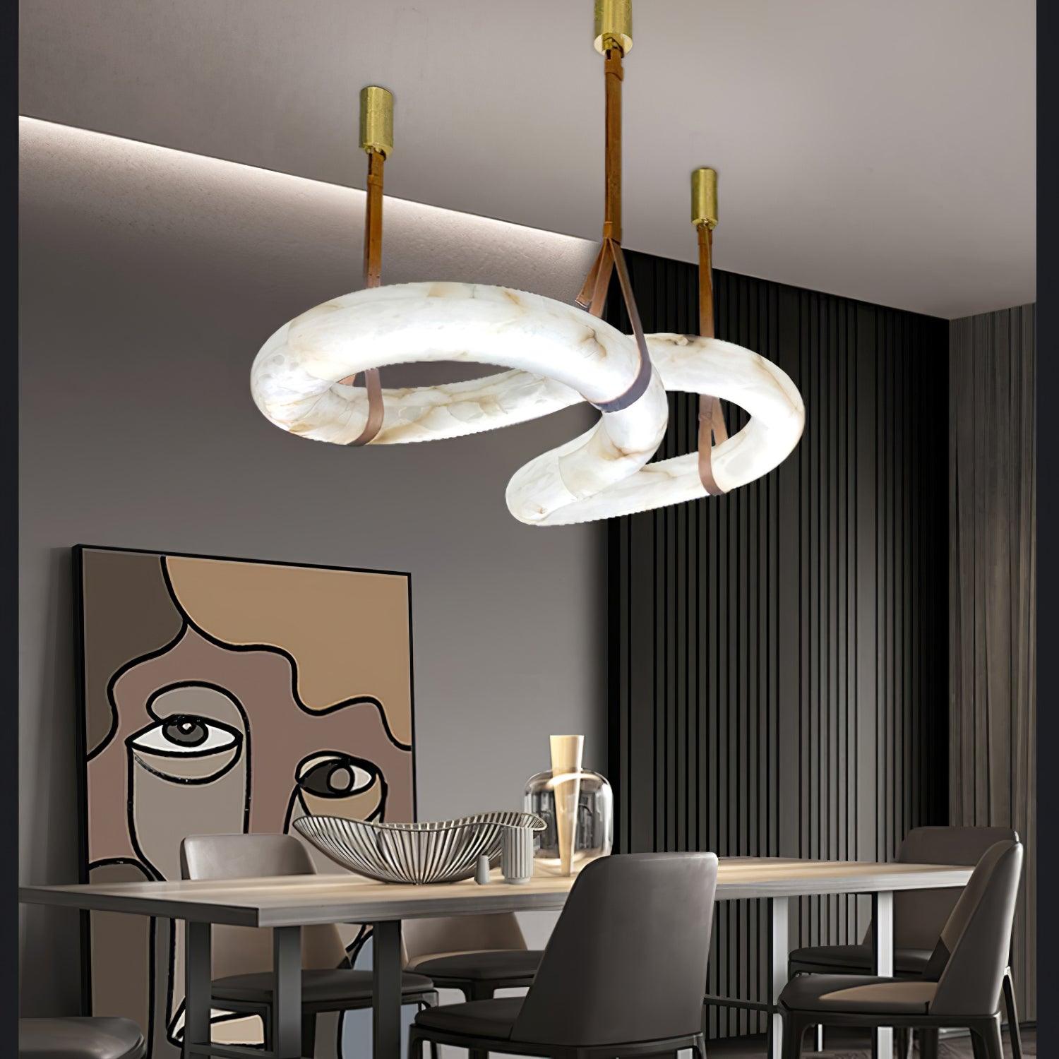 Luste Alabaster Closed-loop Pendant Light Chandelier - Letslighting