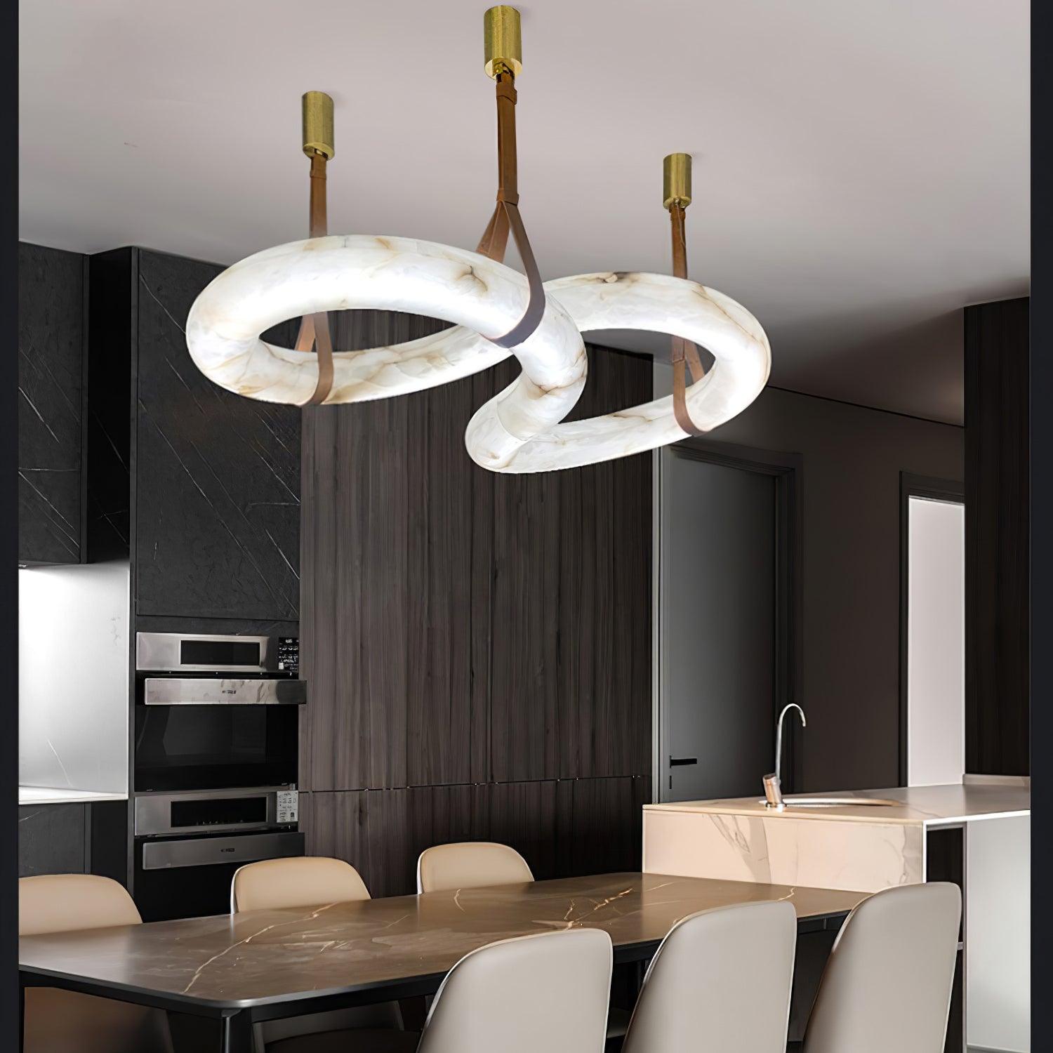 Luste Alabaster Closed-loop Pendant Light Chandelier - Letslighting