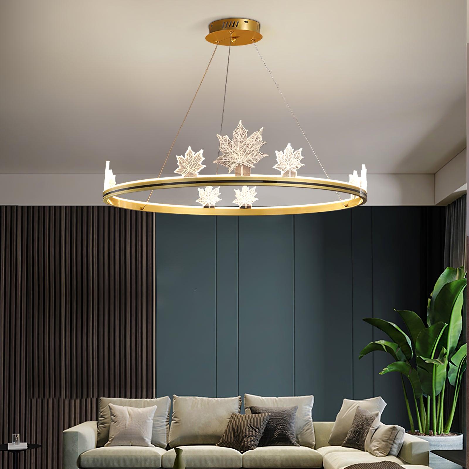 Ion Leaf Chandelier - Letslighting