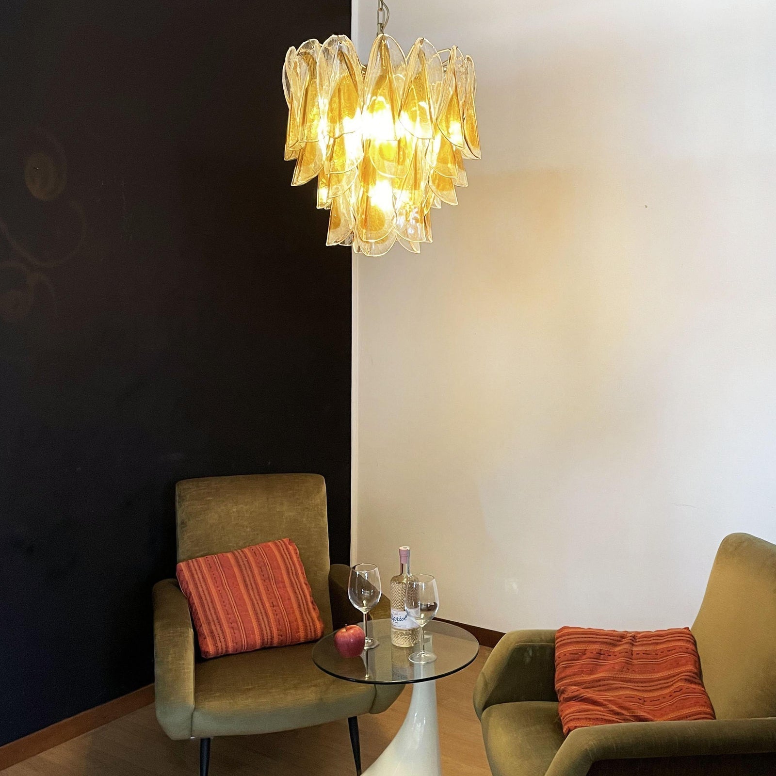 Aurora Chandelier Isabella Gold Petal Layered - Letslighting