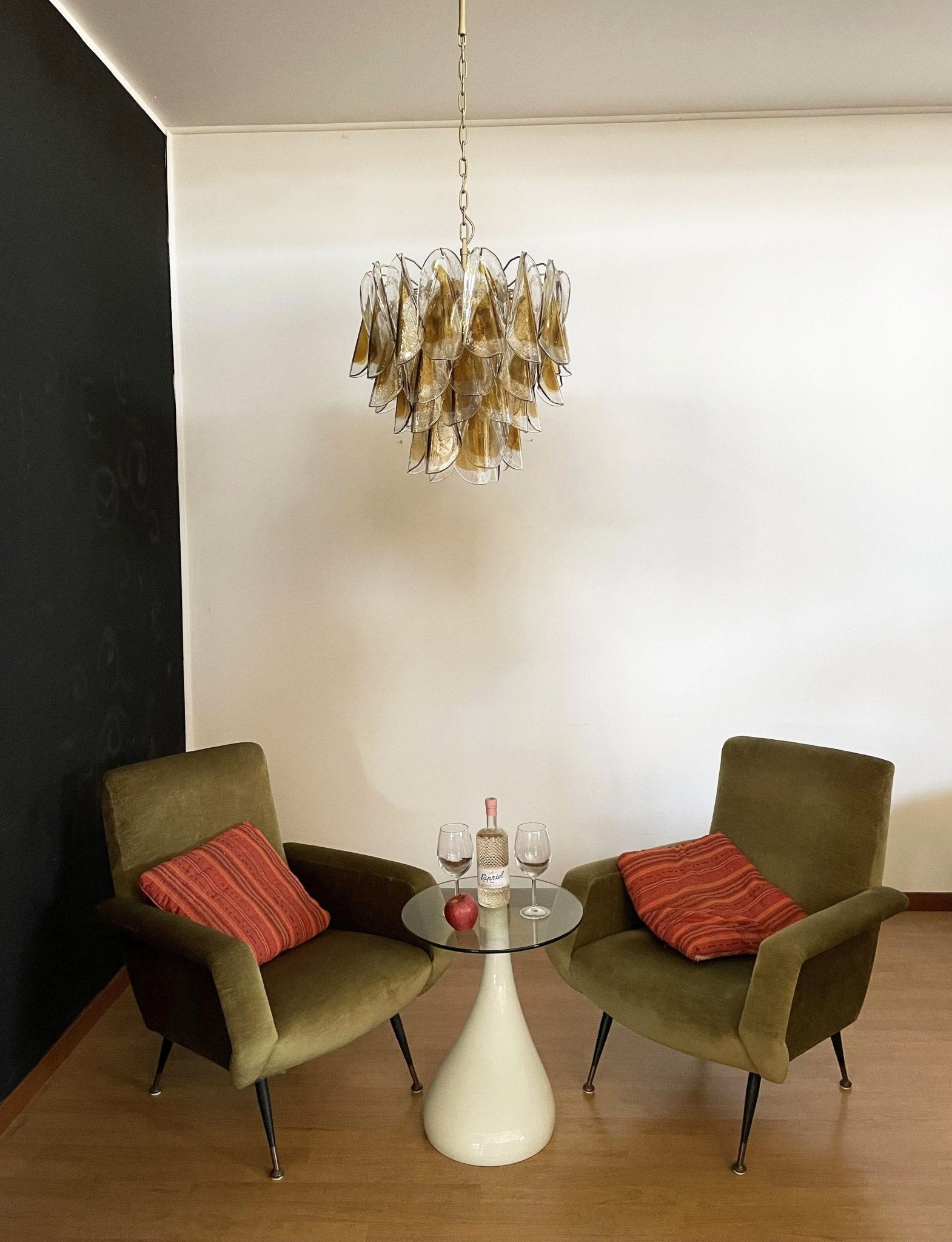 Aurora Chandelier Isabella Gold Petal Layered - Letslighting