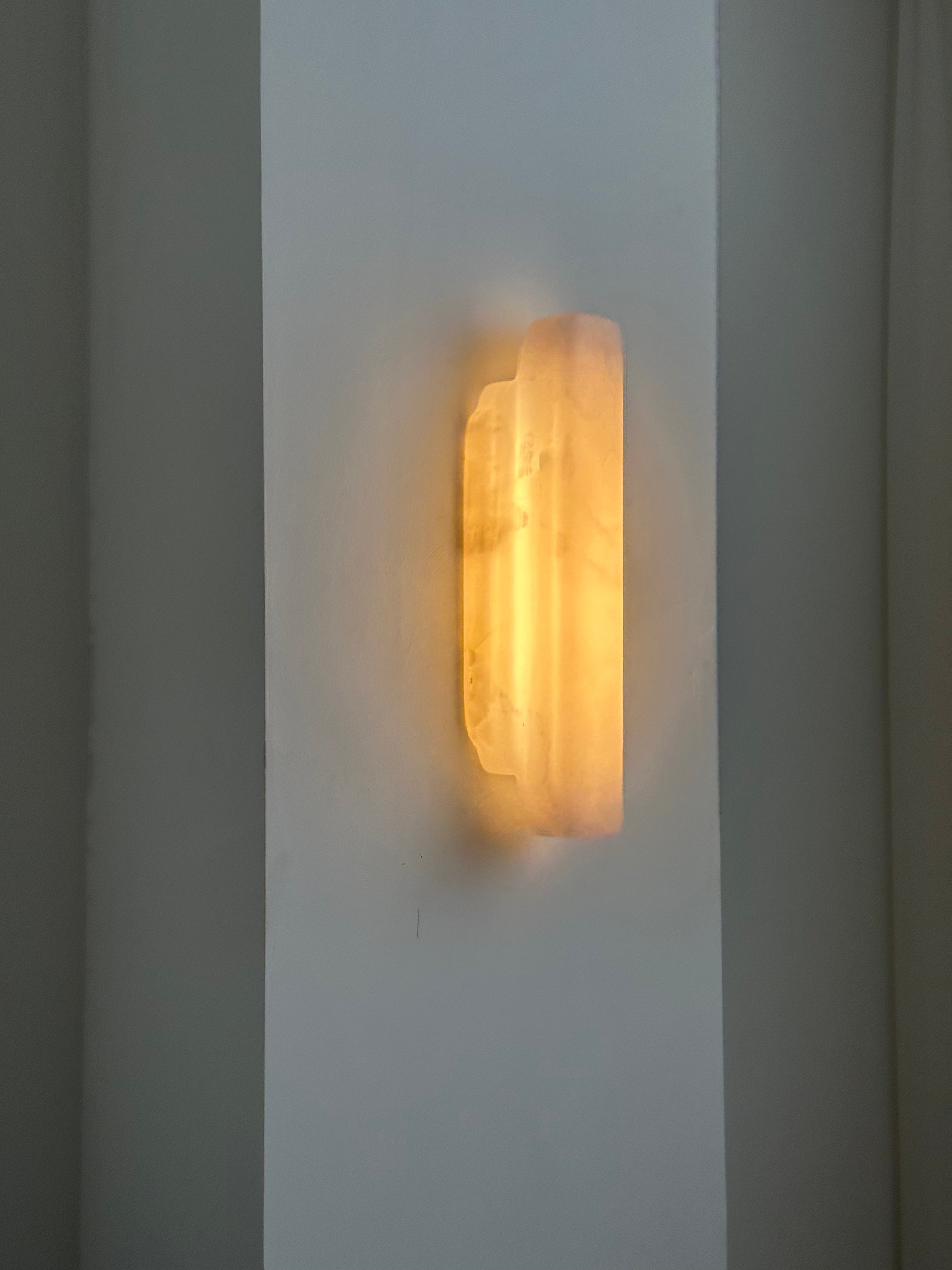 Eurcara Modern Minimalist Natural Marble Wall Lamp - Lamp Copper