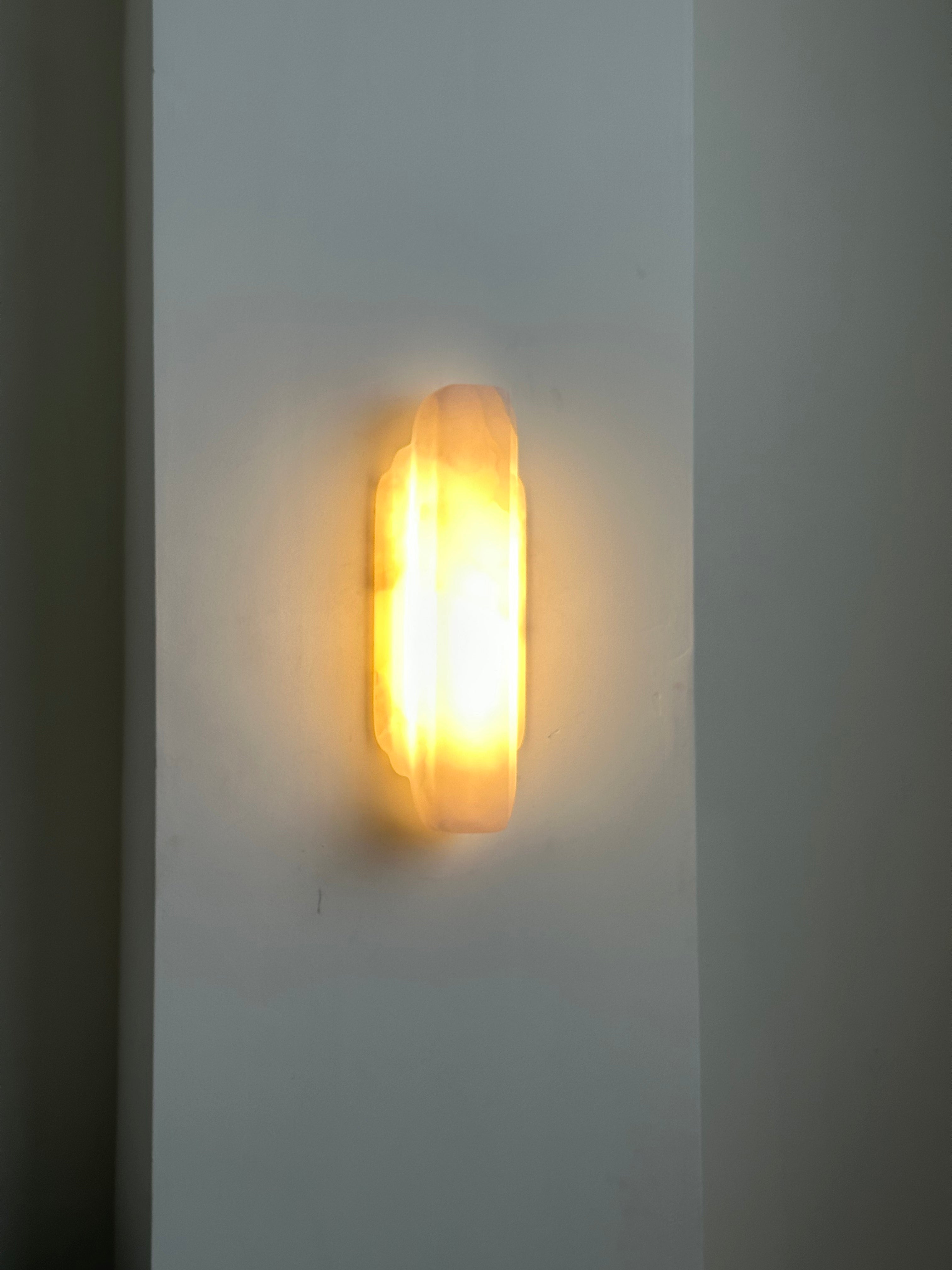 Eurcara Modern Minimalist Natural Marble Wall Lamp - Lamp Copper