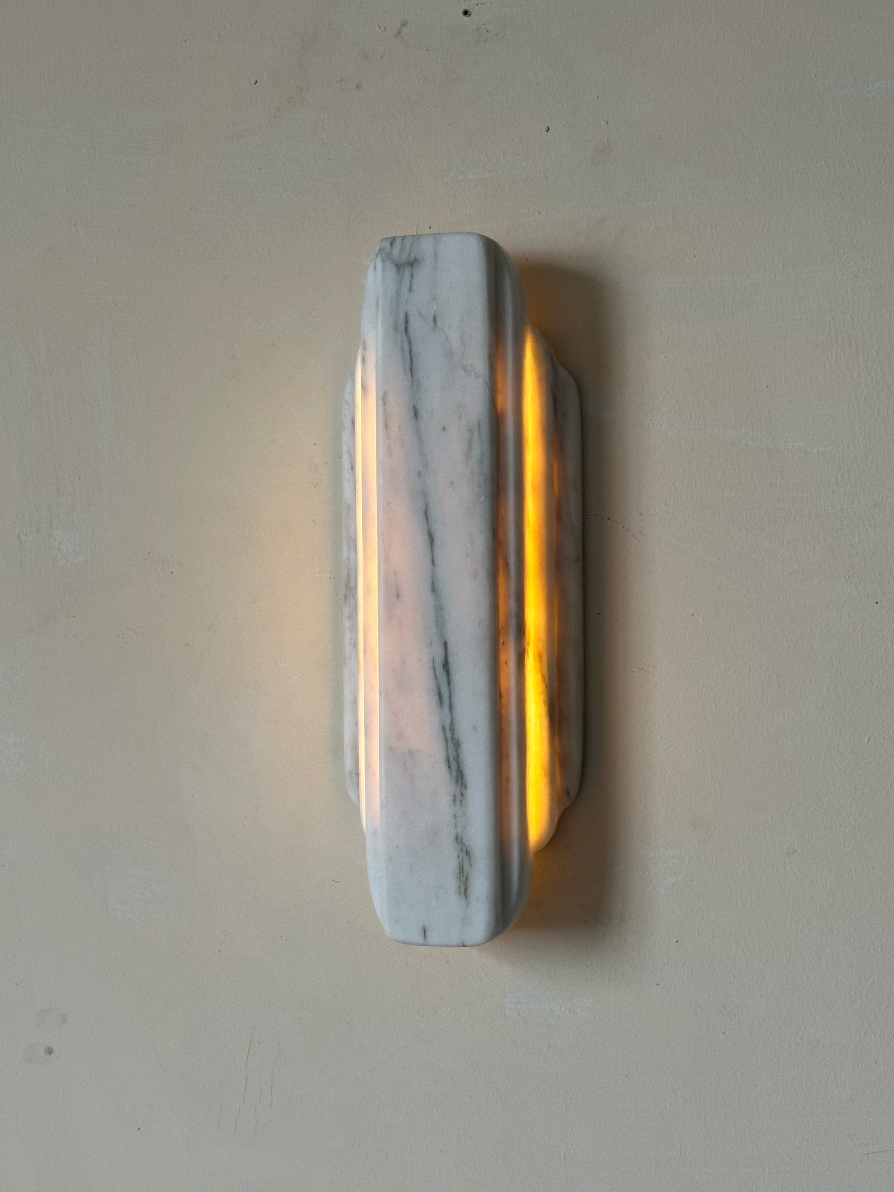 Eurcara Modern Minimalist Natural Marble Wall Lamp - Lamp Copper