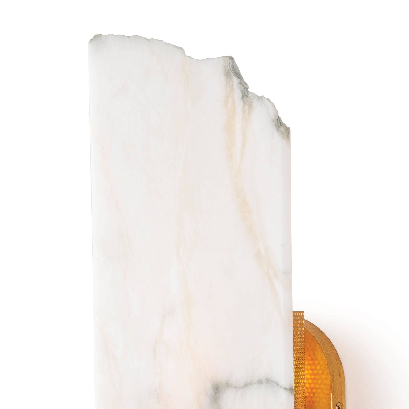 Olphaiel Modern Minimalist Brass Alabaster Wall Lamp - Lamp Copper