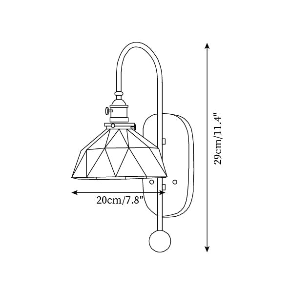 Wall Lamp Metal and Glass Smooth Globe with Wooden Backplate - Letslighting