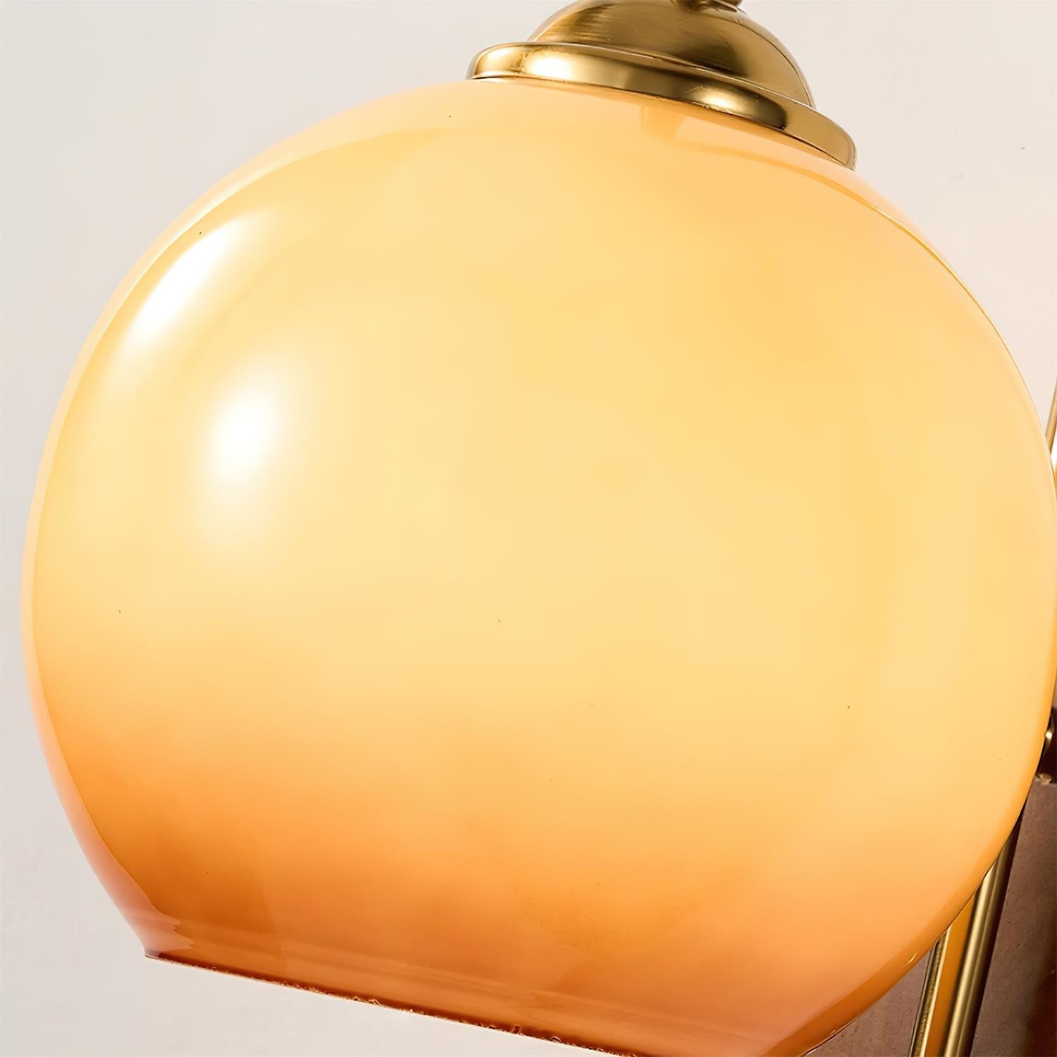 Wall Lamp Metal and Glass Smooth Globe with Wooden Backplate - Letslighting