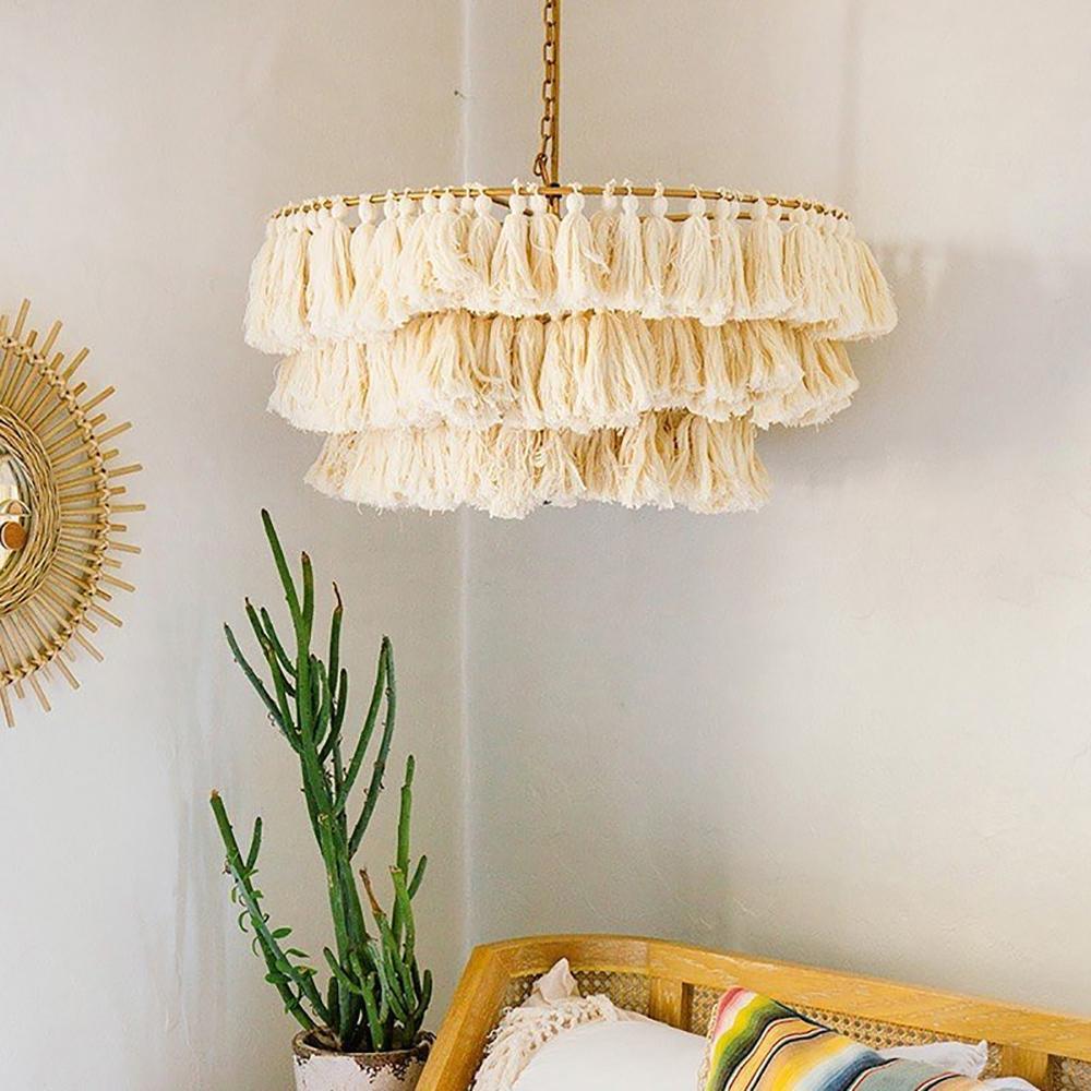 Lustra Chandelier Pink Bohemian Chic - Letslighting