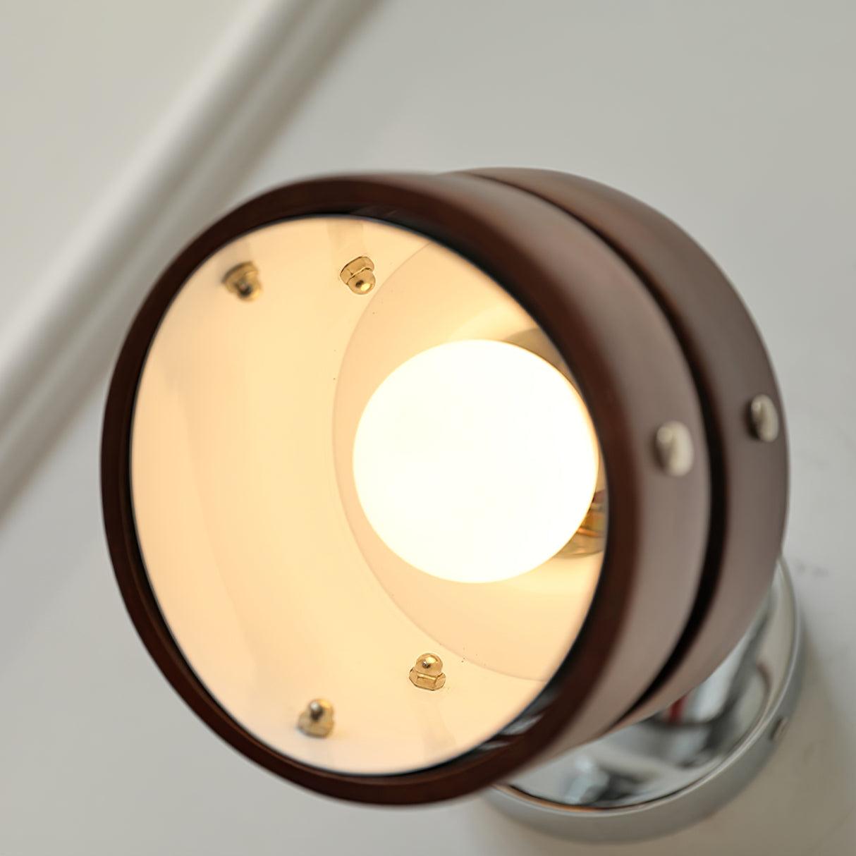 Wall Lamp Metal & Wood Barrel Shade Adjustable Warm Glow - Letslighting
