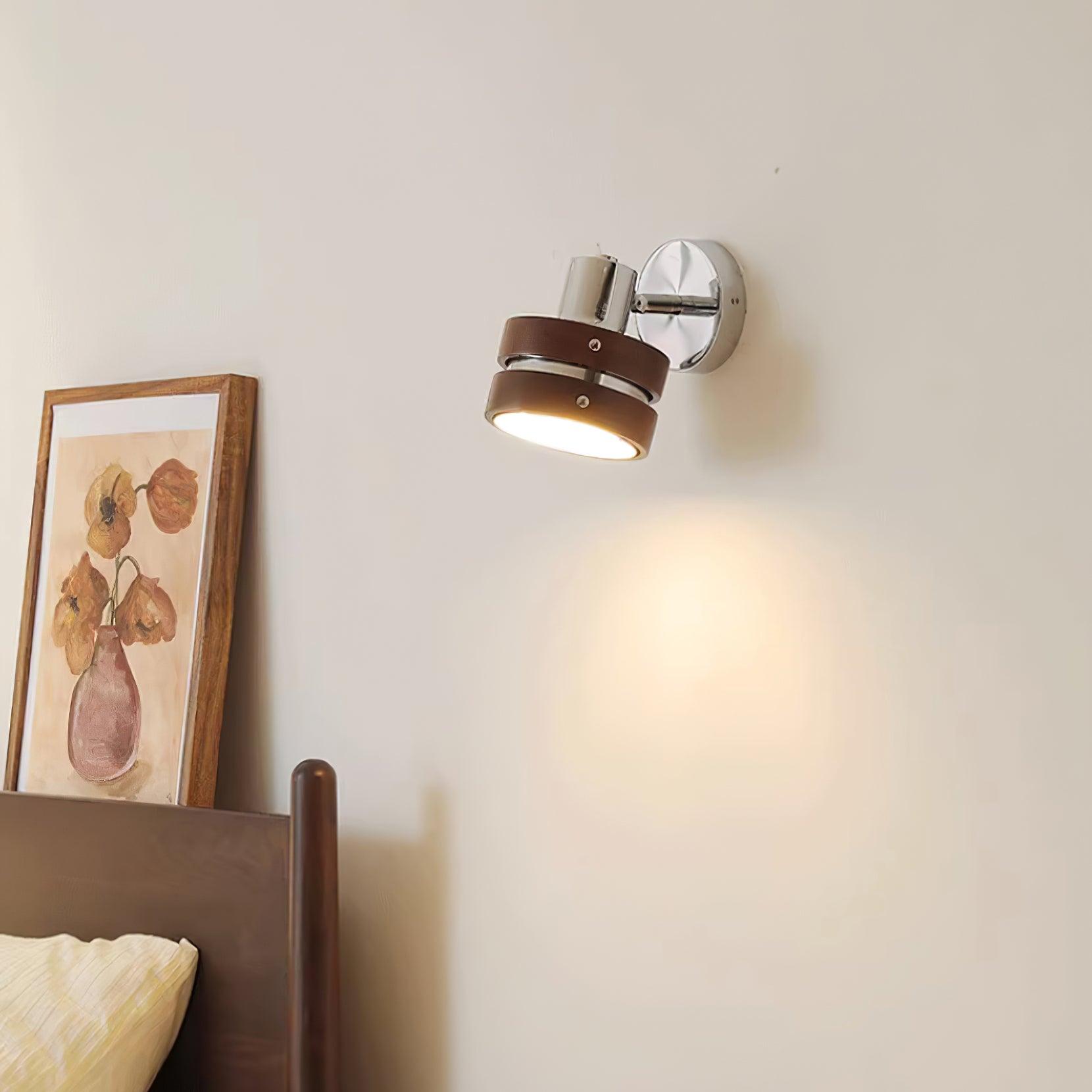 Wall Lamp Metal & Wood Barrel Shade Adjustable Warm Glow - Letslighting