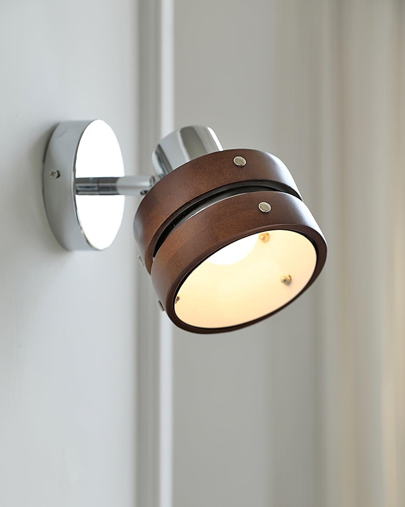 Wall Lamp Metal & Wood Barrel Shade Adjustable Warm Glow - Letslighting