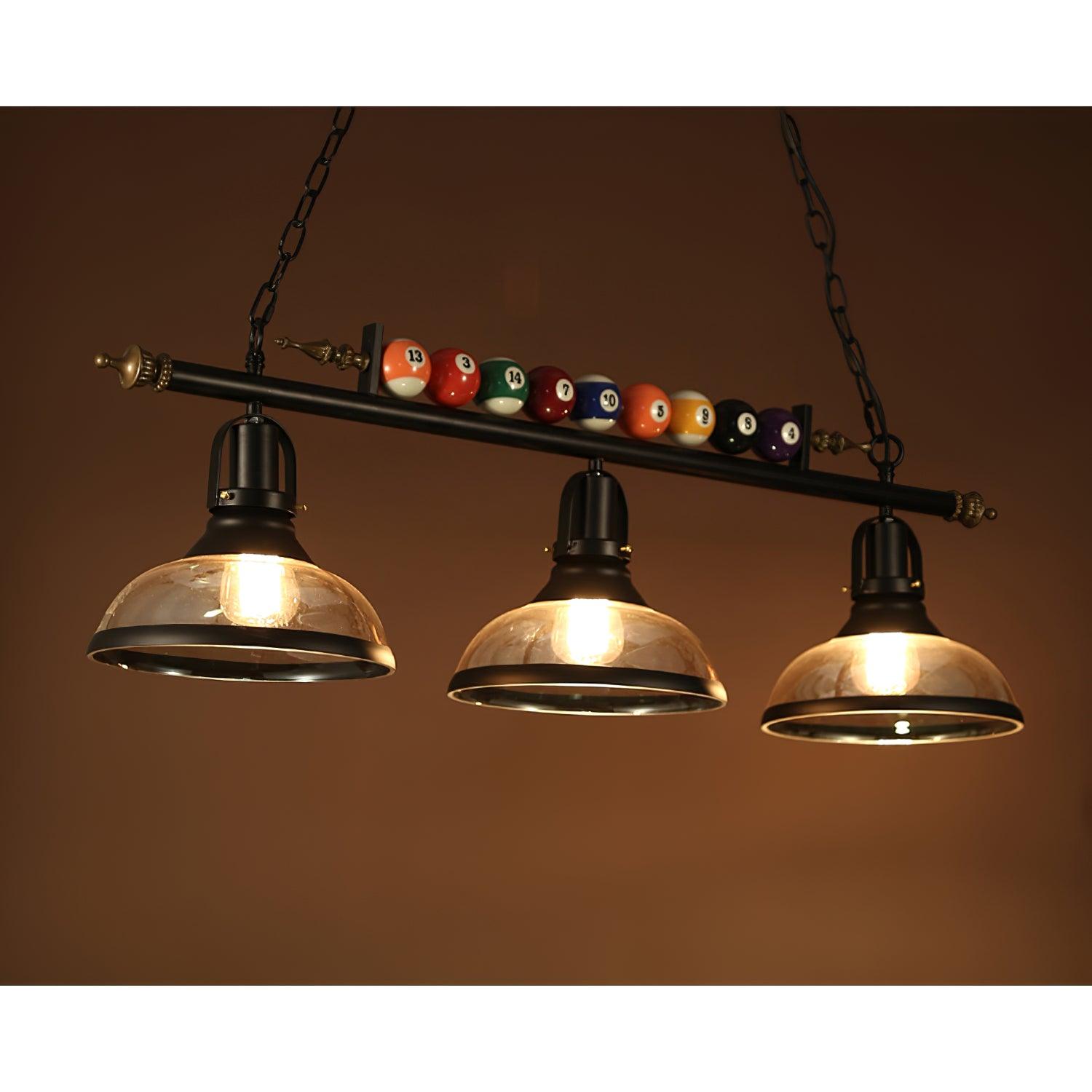 Lustra Chandelier Billiard Ball Black Glass Modern - Letslighting