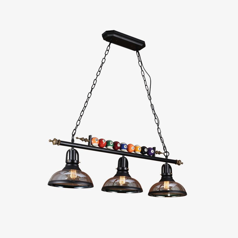 Lustra Chandelier Billiard Ball Black Glass Modern - Letslighting