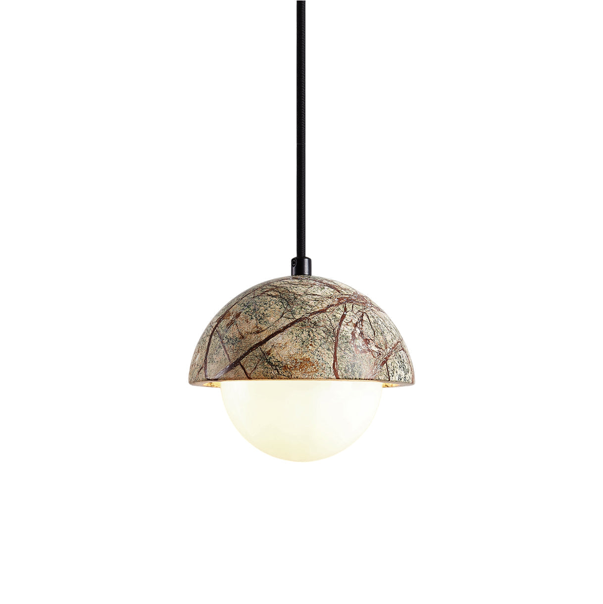 Lylorarae Modern Minimalist Marble Glass Pendant Lamp - Lamp Copper