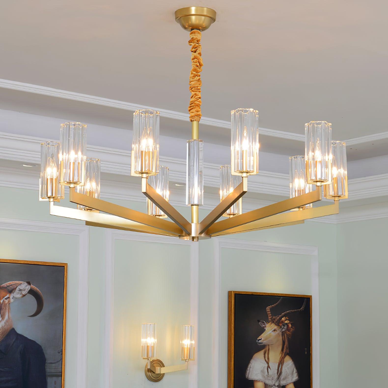 Kayla Brass Chandelier - Letslighting