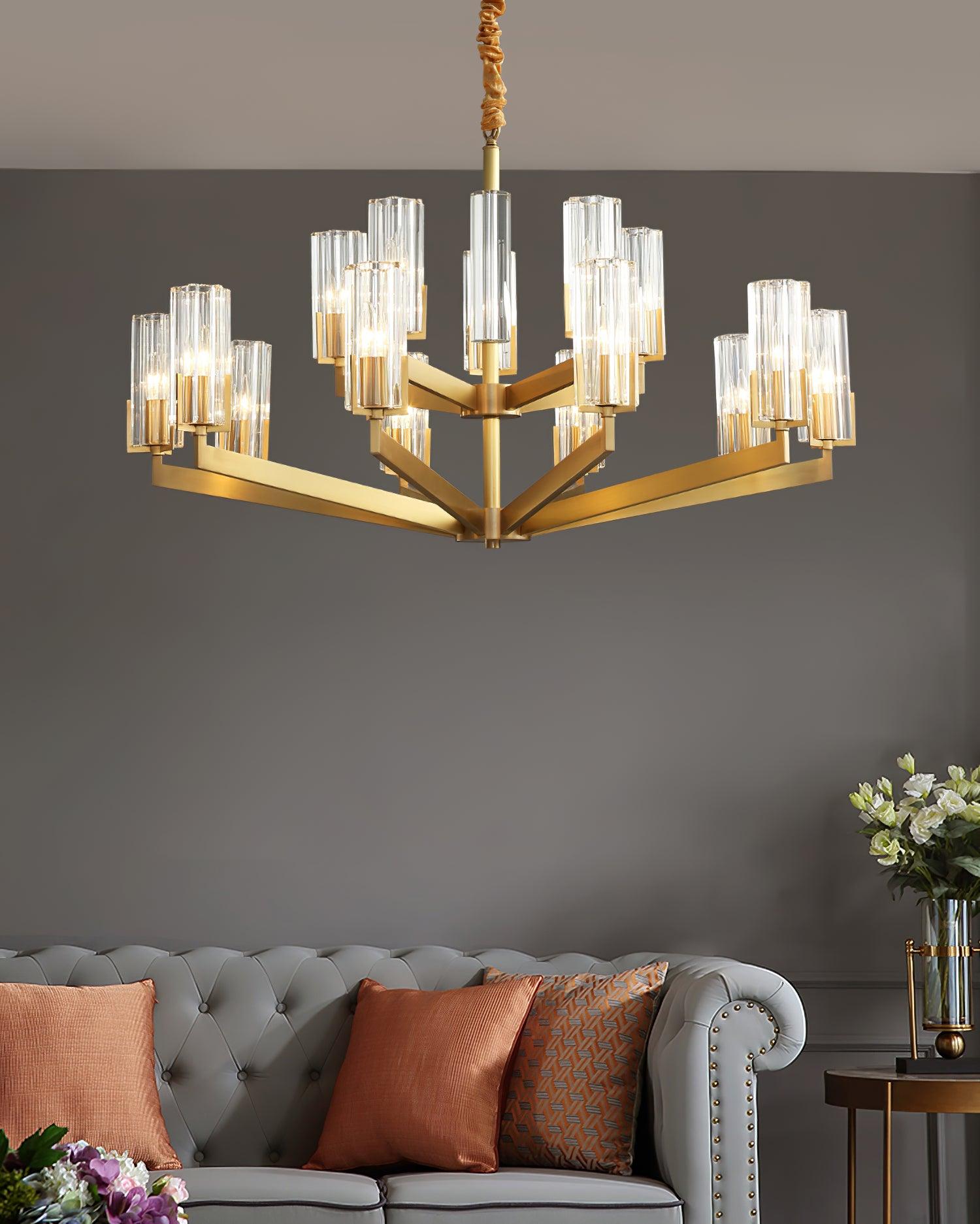 Kayla Brass Chandelier - Letslighting