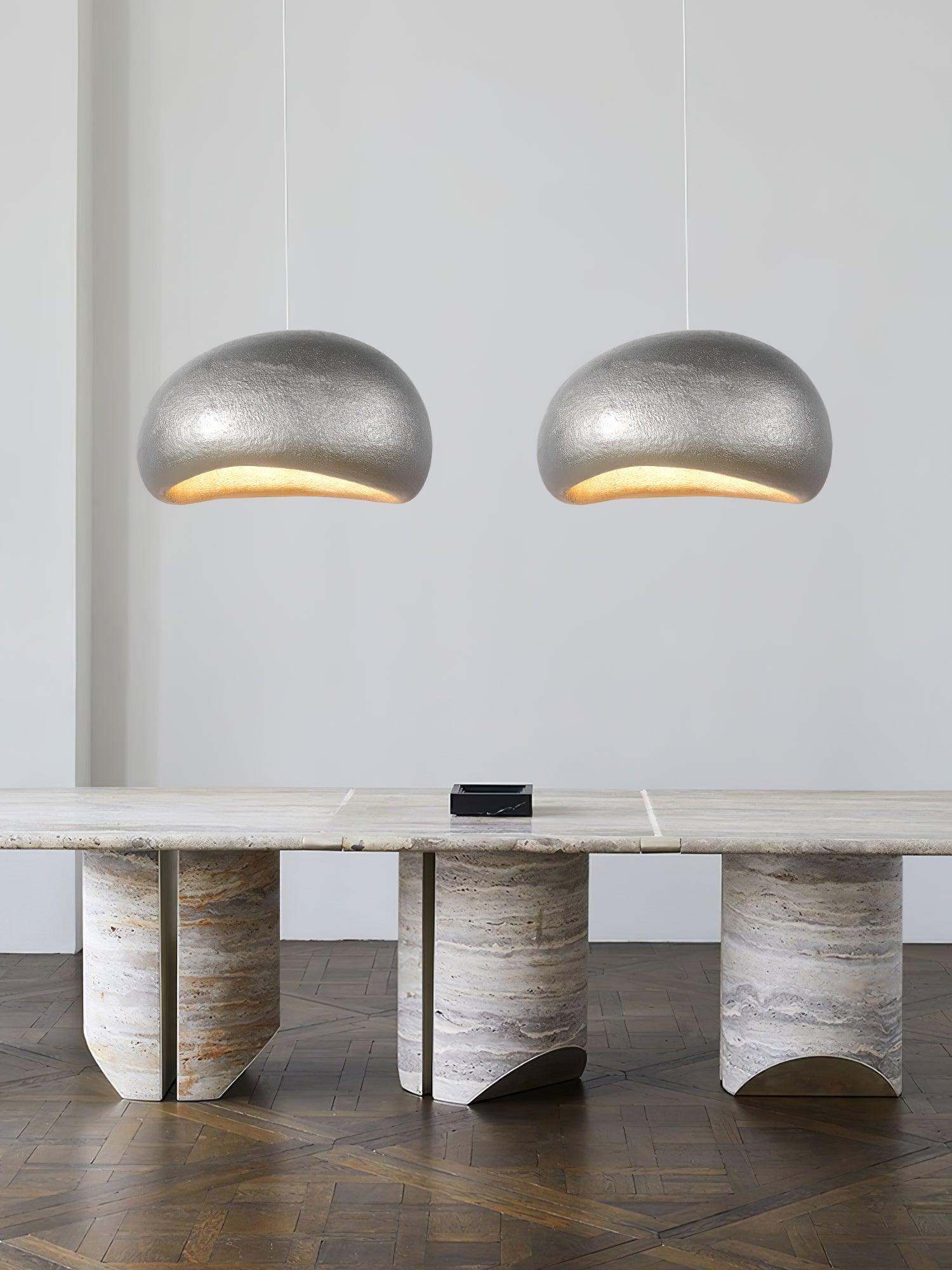 Pendant Lamp Pebble Inspired Organic Form Soft Glow Modern Artistic - Letslighting