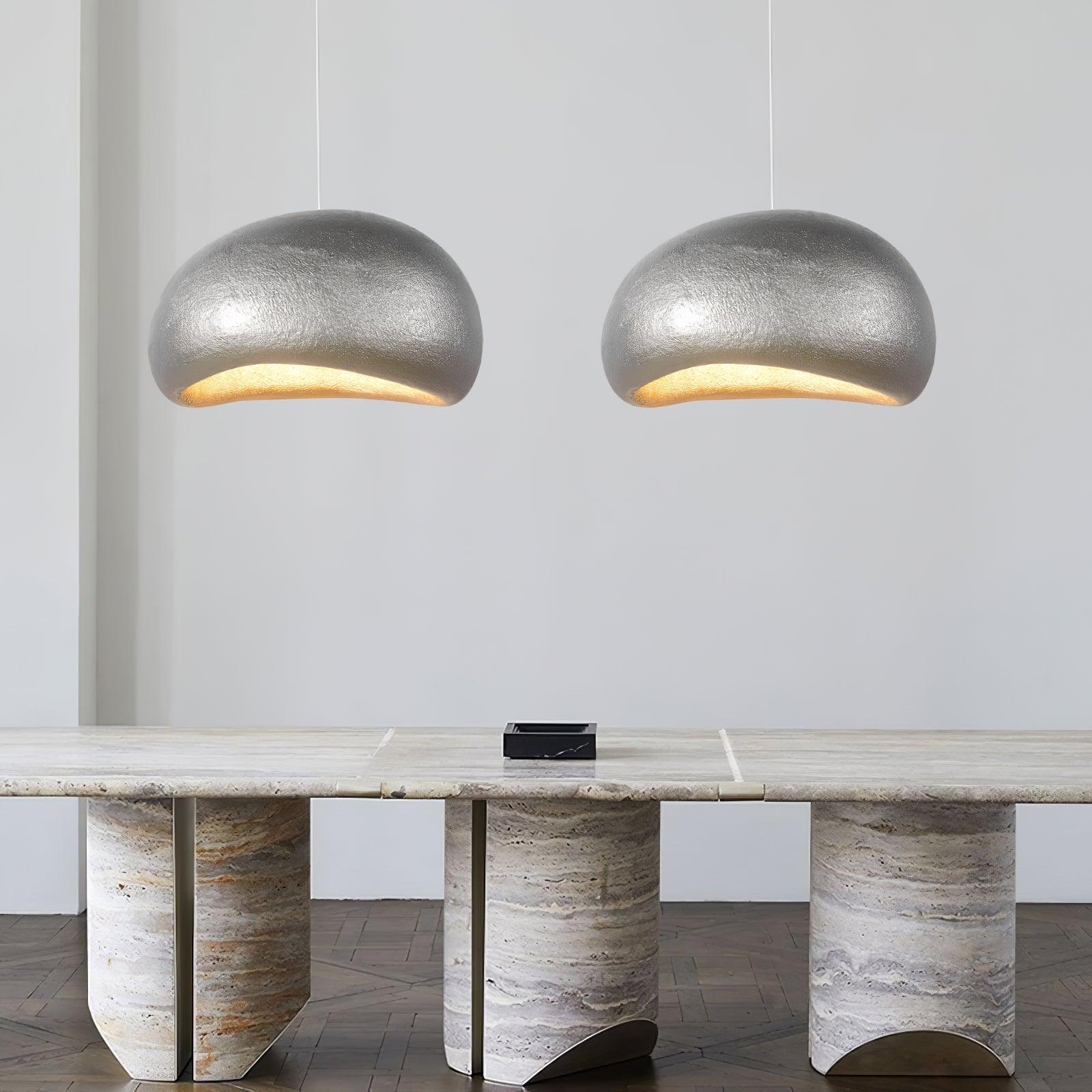Pendant Lamp Pebble Inspired Organic Form Soft Glow Modern Artistic - Letslighting