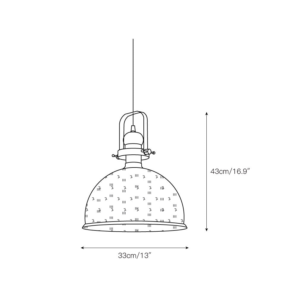 Ilvenel Vintage Industrial Wooden Glass Pendant Lamp - Lamp Copper