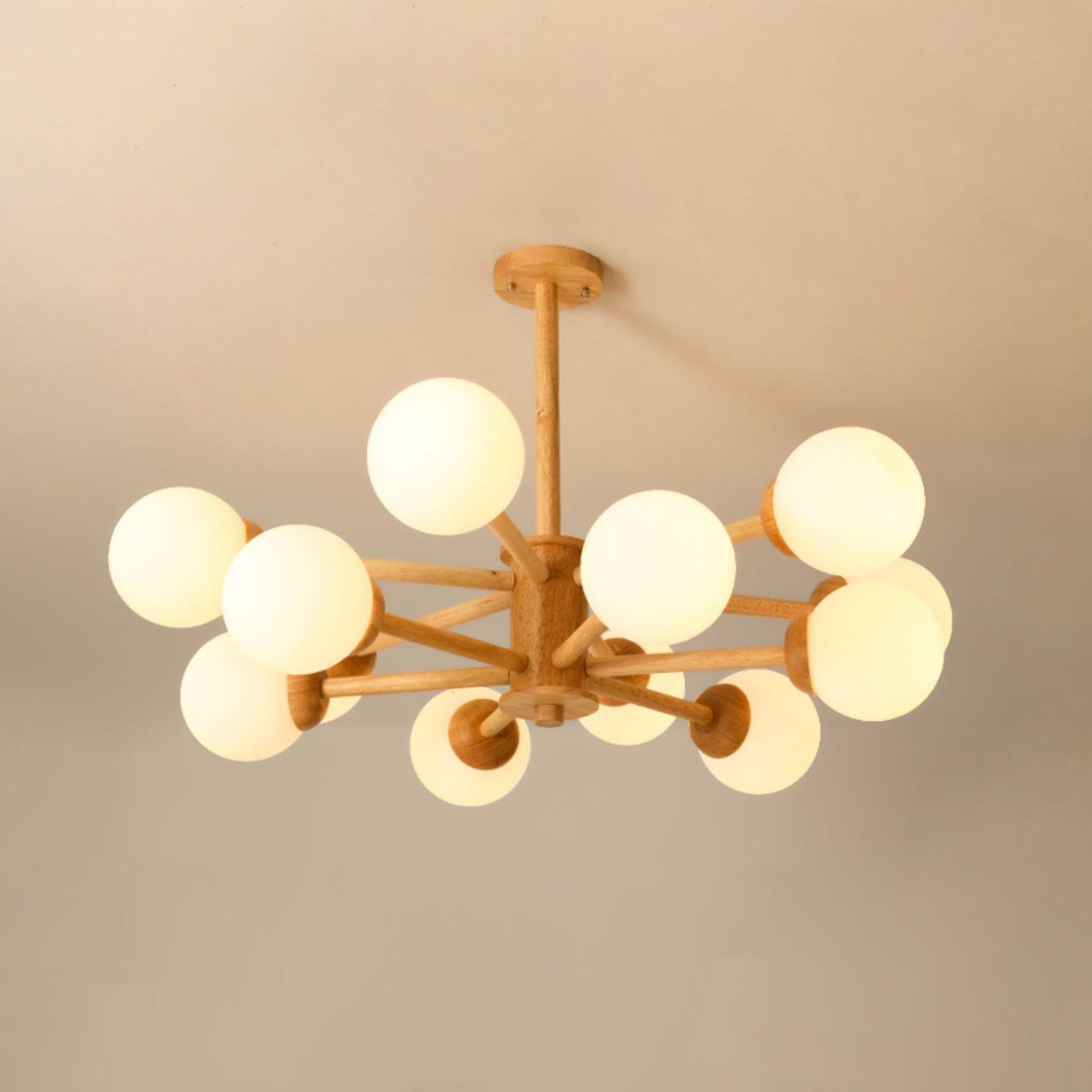 Kozan Wooden Chandelier - Letslighting