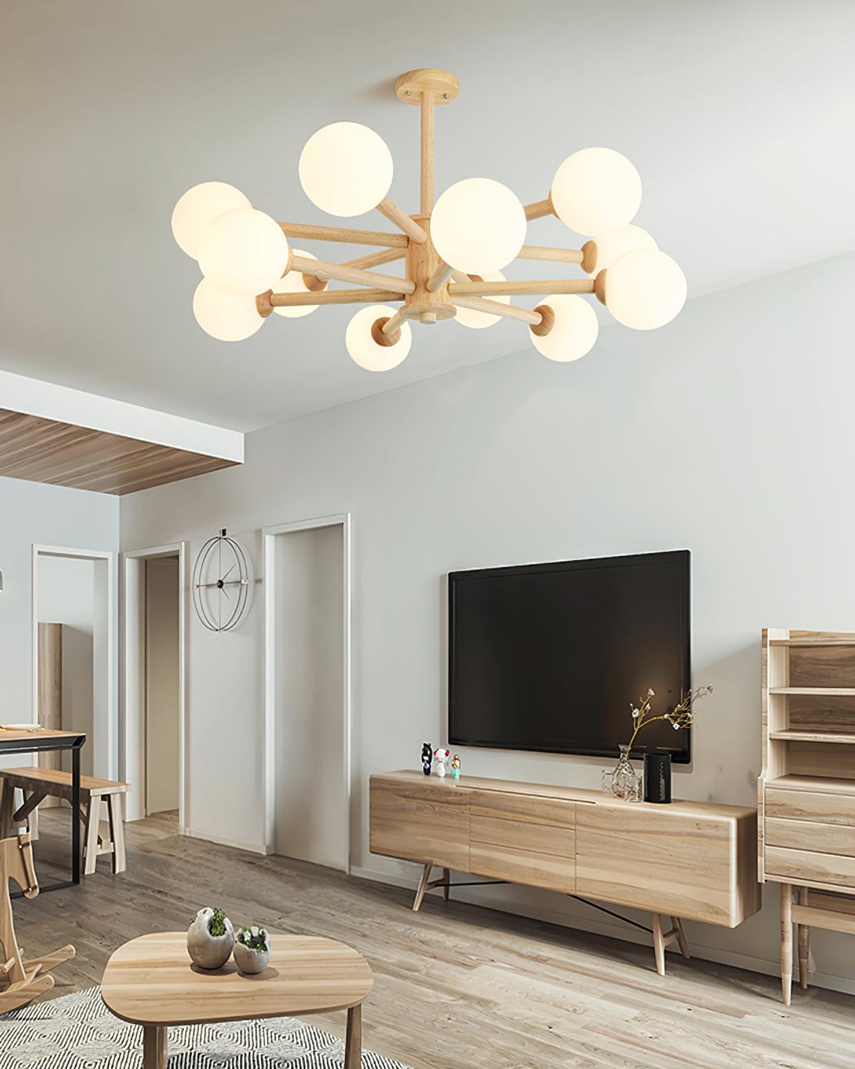 Kozan Wooden Chandelier - Letslighting