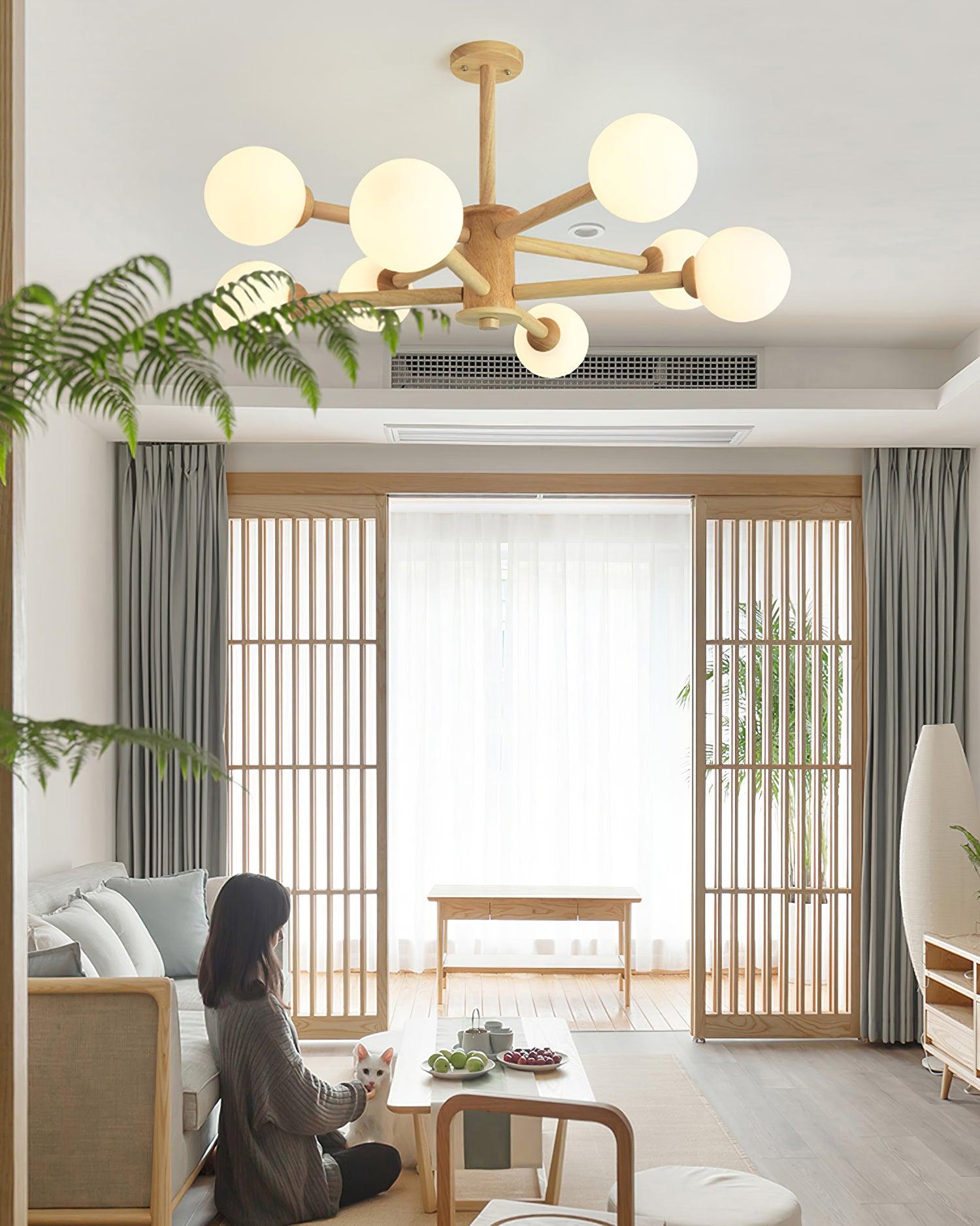 Kozan Wooden Chandelier - Letslighting