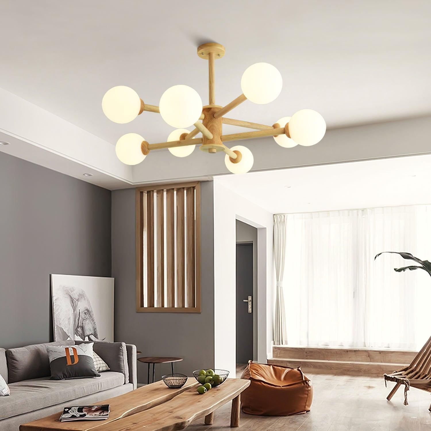 Kozan Wooden Chandelier - Letslighting