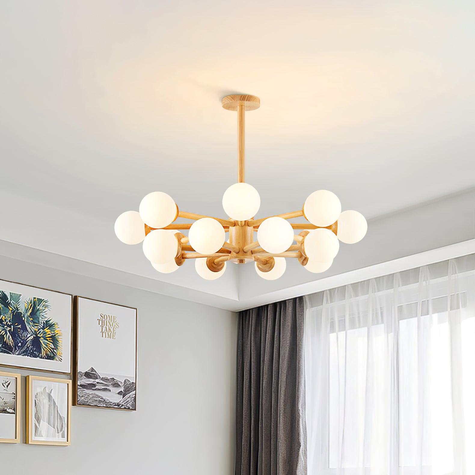 Kozan Wooden Chandelier - Letslighting