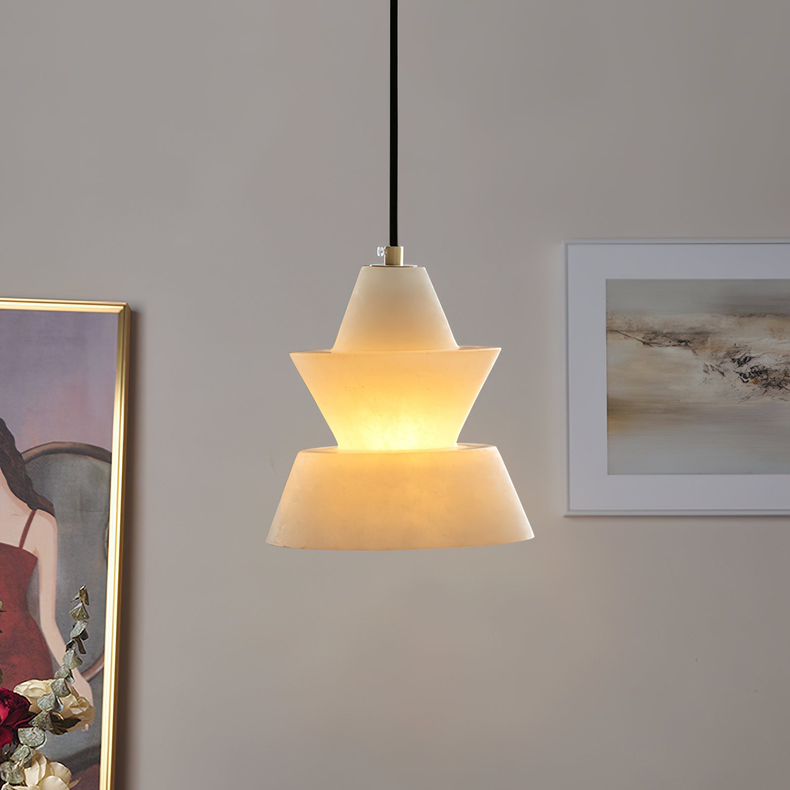 Strata Alabaster Pendant Light - Letslighting