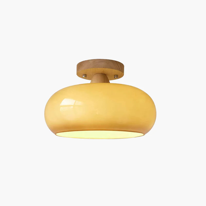 Valentina Moderna LED Lámpara de Techo Madera Vidrio