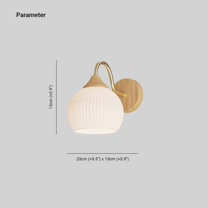 Muto Nórdico Cristal LED Minimalista Lámpara de Pared Balcón