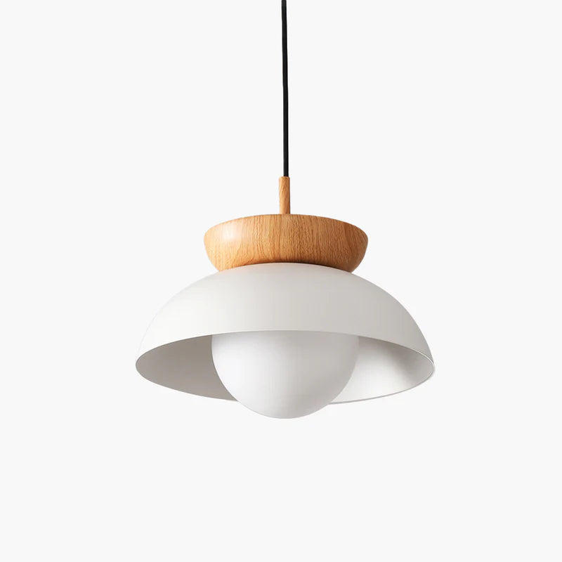 Muto Nórdica Lámpara Colgante Madera Metal Dormitorio Comedor