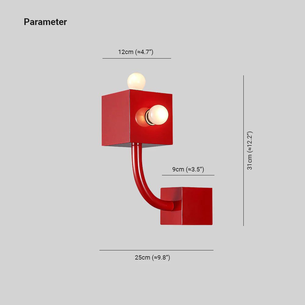 Aria Moderno Industrial LED Aplique de Pared Metal Salón Dormitorio