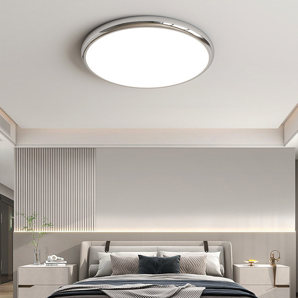 Muto Minimalista Círculo LED Lámpara de Techo Metal Acrílico Salón