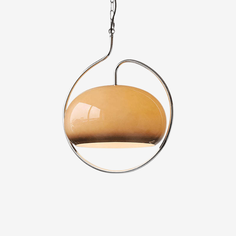 Valentina Vintage Retro Semicircular Metal/Vidrio Lámpara Colgante