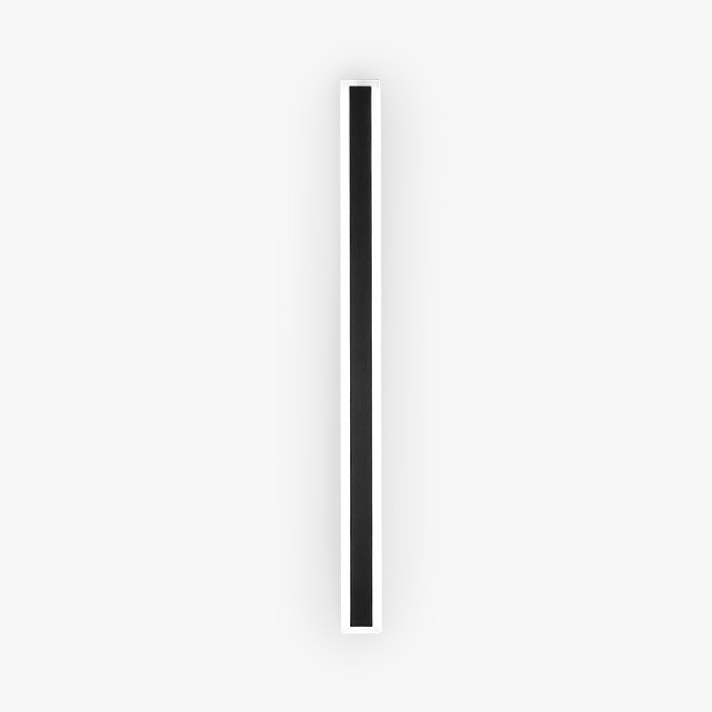 Edge Moderna Lineal Metal Aplique de Pared Exterior Negra