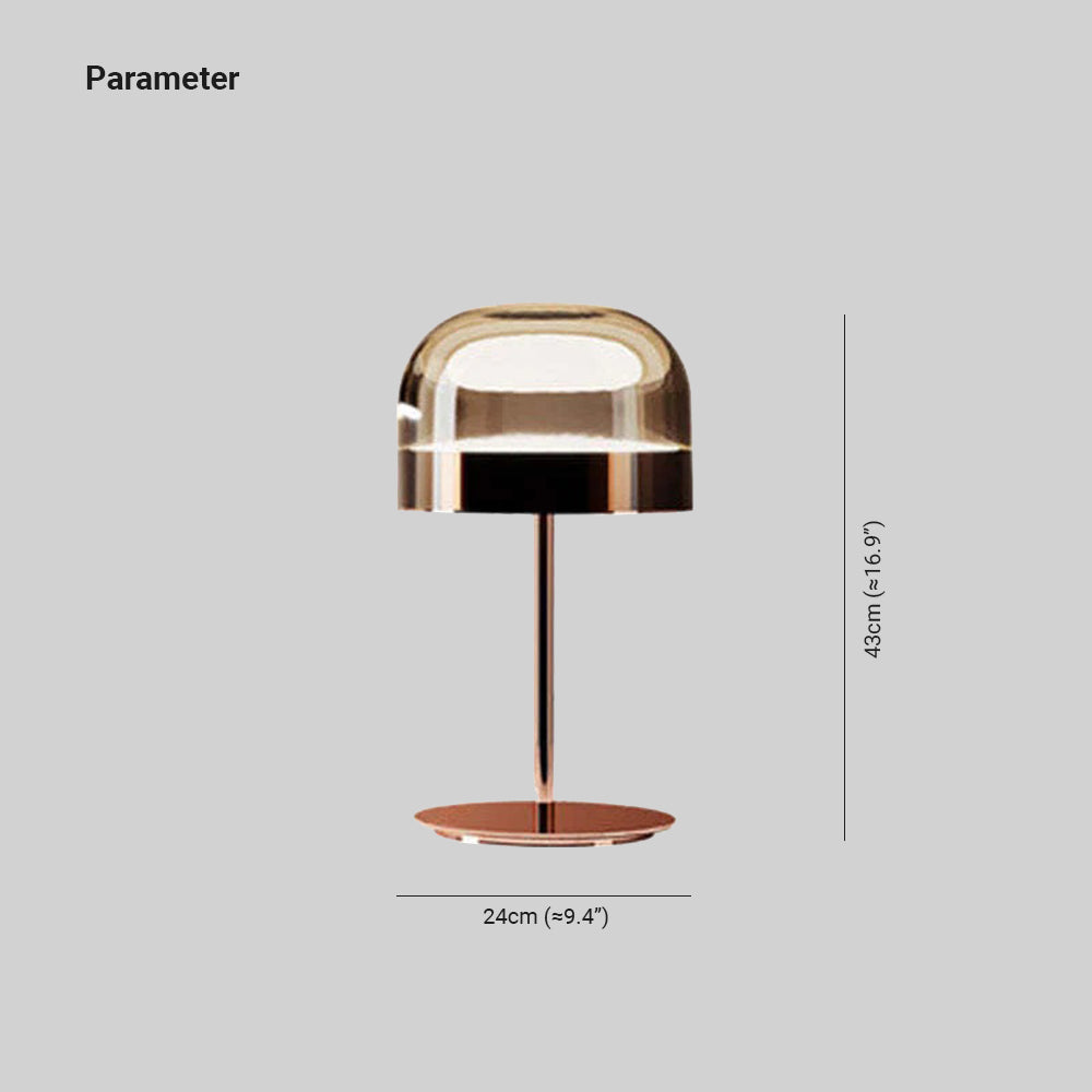 Valentina Moderna Nórdica Vidrio/Metal Lámpara de Mesa Negra/Rosa Oro
