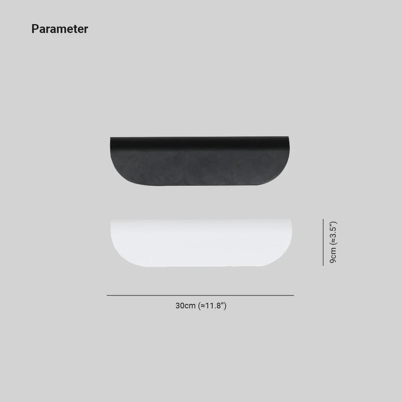 Auer Moderno Flexión Metal LED Aplique de Pared Exterior Negro/Blanco
