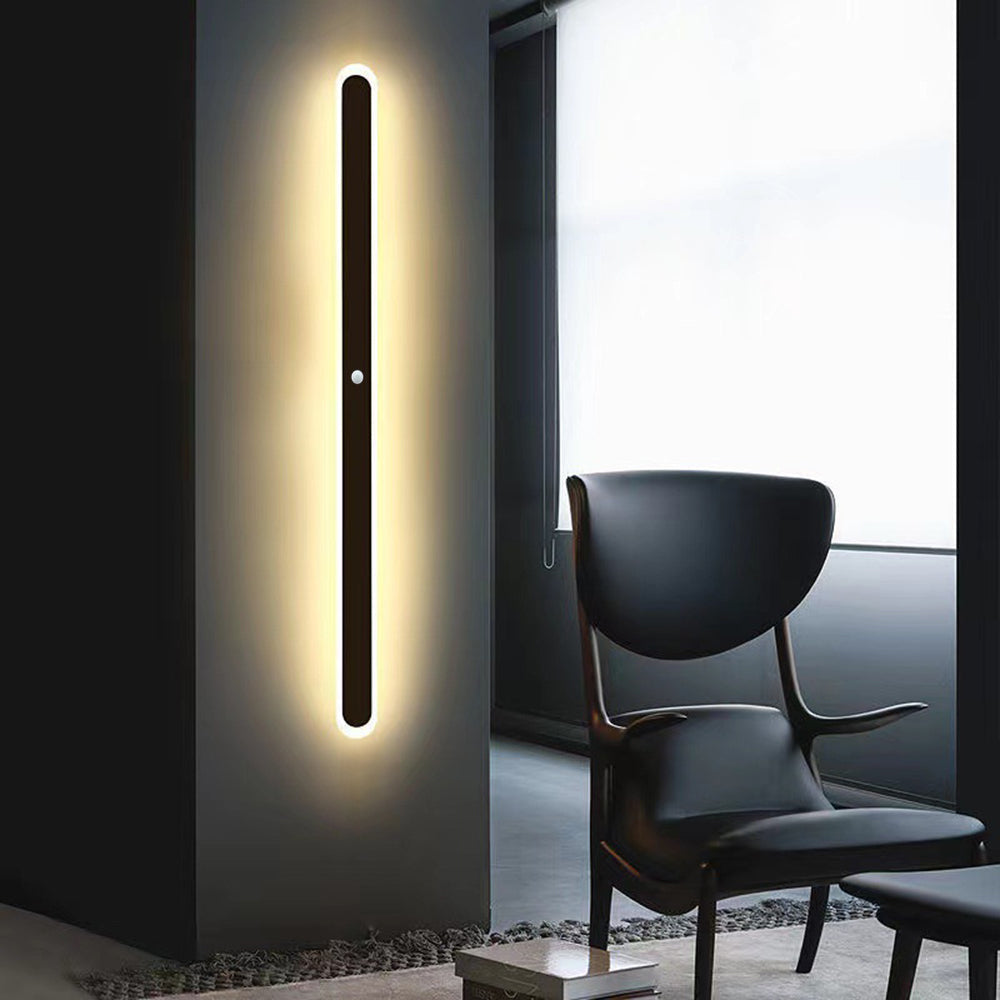 Ray Minimalista Ovalado Lineal Aplique de Pared Exterior